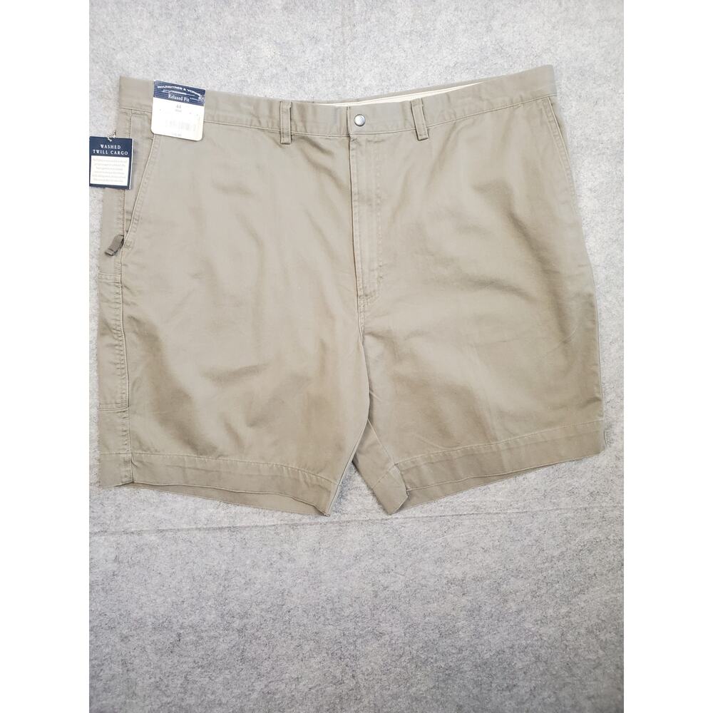 NWT Men's Roundtree & Yorke Size 44 Green Twill Cargo Shorts